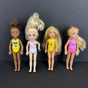 Barbie Sisters Chelsea Doll Mattel Lot Set of 4 Owl Sheep Elephant Happy Camper